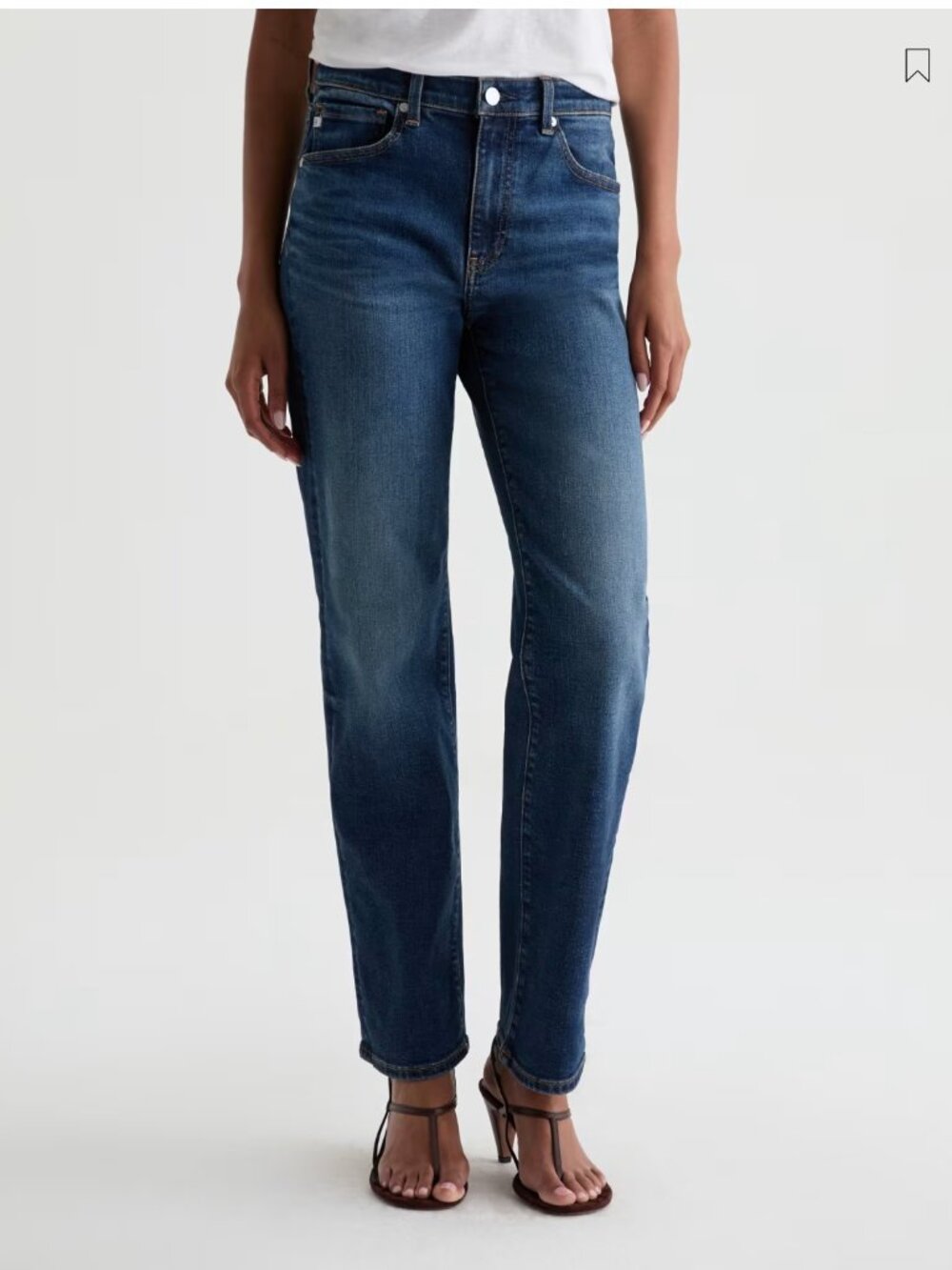 AG Jeans Brinley Mid-Rise Straight Jeans Night Cap Size 31 NWT